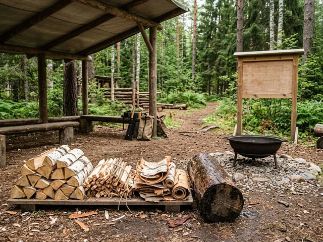Дрова для школы выживания и туризма в Косине